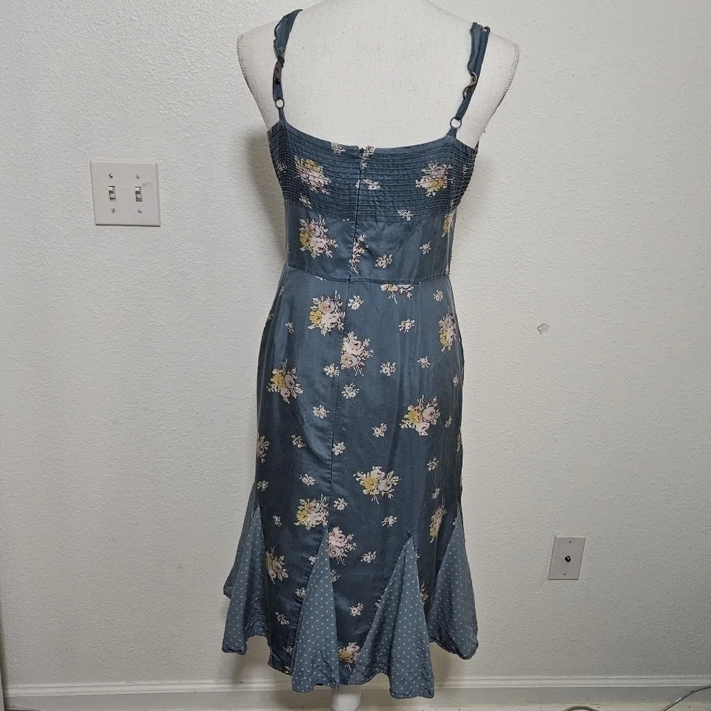 Tibi silk floral dress size 10